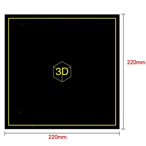 Build Plate Tape Magnétique Carré Heat Bed Autocollant 220x220mm pour - Photo 6/7
