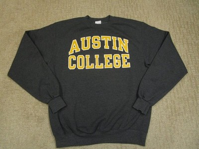 Austin College Sweatshirt Men Medium Gray NCAA College Crewneck Pullover Logo