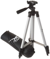 50 Inch Aluminum Camera Tripod with 3-Way Pan Head 50" Tripod, Silver