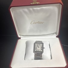 Cartier Tank Solo Stainless Steel Gents Watch in Cartier Box with Booklet.