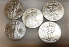 Lot of 5 -  $1 American Silver Eagle 1 oz BU
