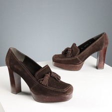 Stuart Weitzman Mocassino Vintage Pelle Scamosciata N. 36,5 Anni 90