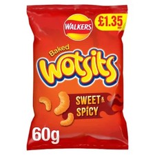 Wotsits Sweet & Spicy Flamin' Hot Snacks Crisps 60g PMP - from Giant Bradley's S