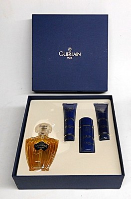 Vtg Shalimar 4pc Gift Set Eau De Cologne Perfume Spray 2.5 oz Guerlain Paris NEW