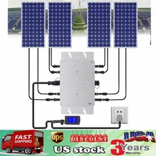 1200W Micro Solar Panel Smart Inverter Pure Sine Wave MPPT Grid Tie Inversor New