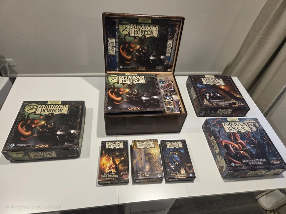 Arkham Horror (2nd Edition) + 8 Expansions + Wooden Storage Chest — Complete  - image 2 of 2