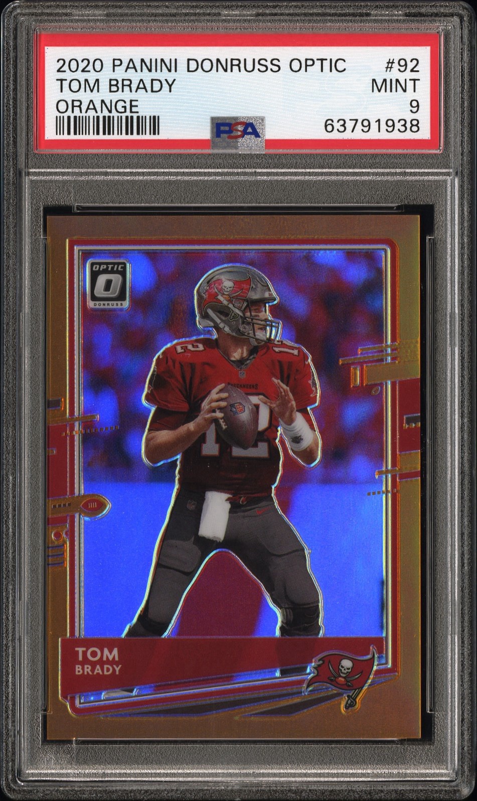 2020 Panini Donruss Optic Tom Brady #92 Orange /199  🐐 PSA 9