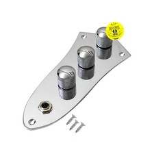 for Fender Jazz Bass Guitar Control Plate Fully Loaded Wired Switch Silver