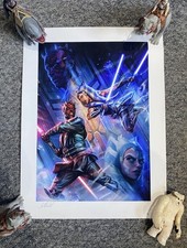 Star Wars "One Last Lesson" Ahsoka vs Maul Fine Art Print Sideshow Acme294/750