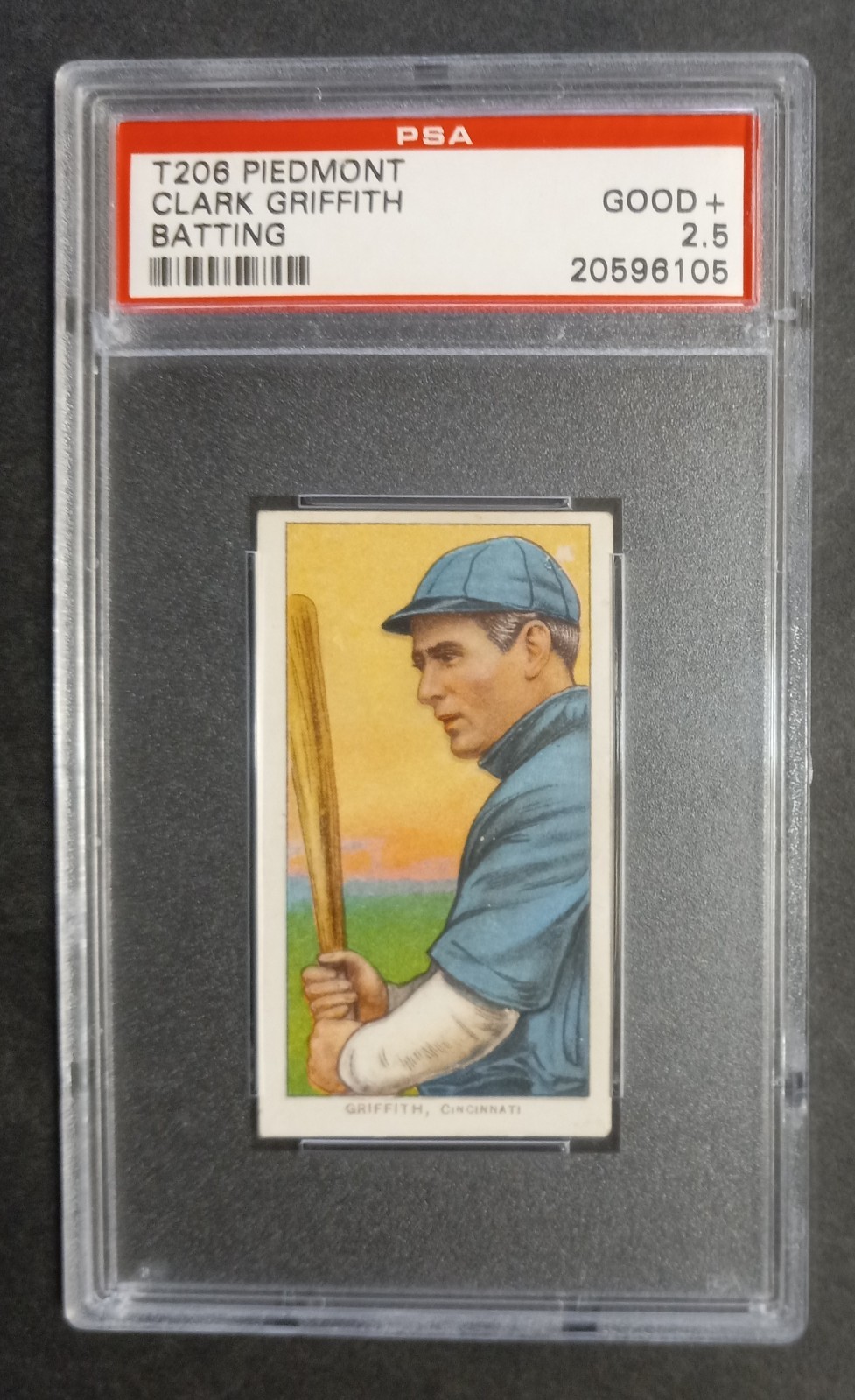1909-11 T206 - Clark Griffith - HOF - Piedmont 350 - PSA 2.5 GOOD+