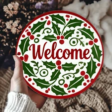 2D Flat - 1pc Vintage Birding Area Round Aluminum Sign- 7.8inch Rustic Wall Art