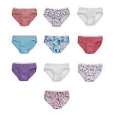 Hanes Girls Underwear 10 Pack Toddler Briefs Cotton Hipsters Asst Color 2T/3T