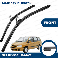 Front Windscreen 26" 20" Flat Aero Wiper Blades Pair for Fiat Ulysse 1994-2002