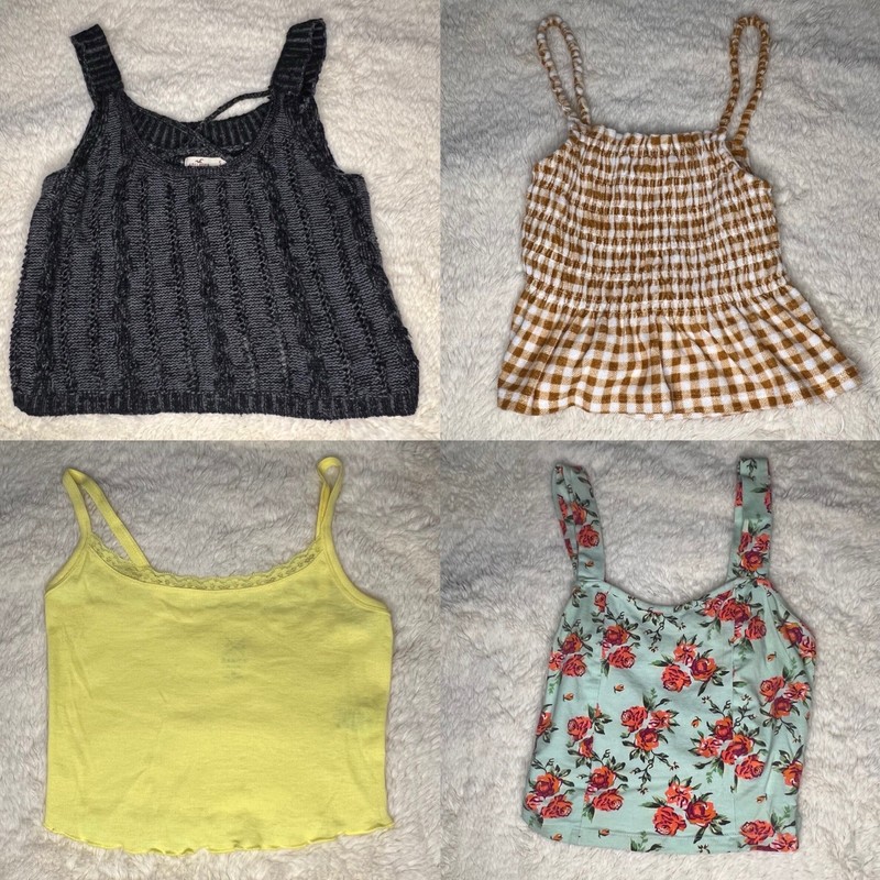 LOT OF 4 Women’s Crop Tank Tops Pacsun Hollister SO Charlotte Russe Size XS/S