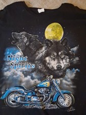 Vintage T-shirt Motorcycles and Wolf