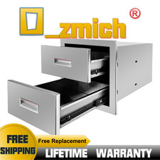 Outdoor Kitchen Drawers BBQ Drawer 14x14.4" Stainless Steel Cabinet Island new