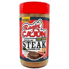 Ragin' Cajun Sizzlin' Steak Seasoning 8 oz (Pack of 1)