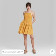Target - Women's Sleeveless Tiered Skater Dress - Wild Fable - Mustard S