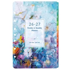 2026-2027 Planner Refills 7 Hole Weekly Monthly Inserts with Tabs A5