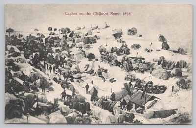 1898 Chilkoot Pass Summit Alaska Klondike Gold Rush Supply Caches A12759