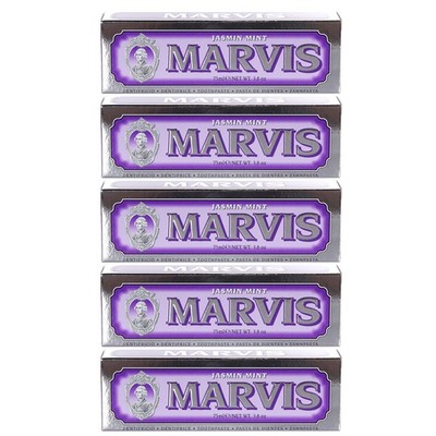 Marvis Jasmin Mint 3.8oz/75ml NEW IN BOX SET OF 5