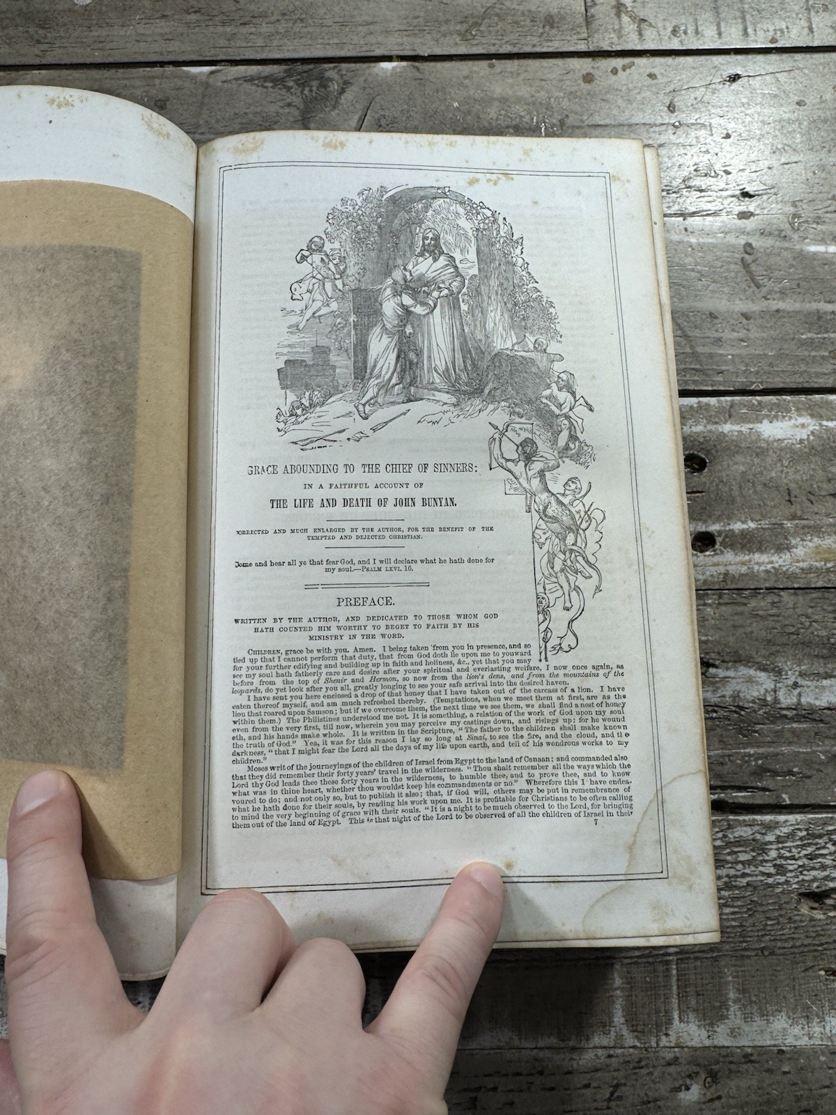 1866 Antique Classic Book “The Works of John Bunyan” Illustrated, 2-vol's-in-1