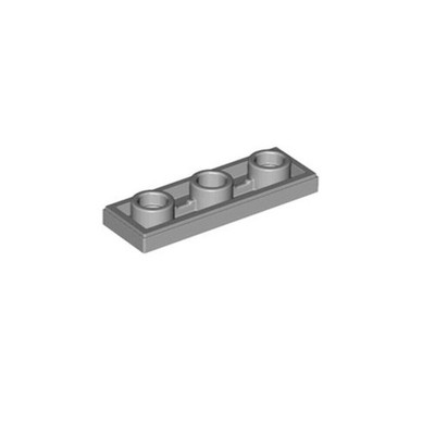 50x Part 35459 Tile Special 1x3 Inverted with Center Hole-Medium Stone Grey NEW