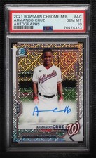 2021 Bowman Chrome Mega Box Mojo Armando Cruz #BCMA-AC PSA 10 GEM MT Auto ws9