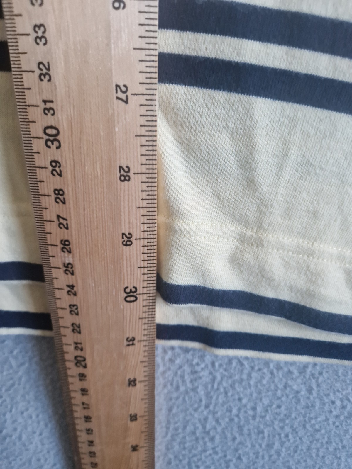 Cutter & Buck Golf Polo Shirt Mens Large Yellow Blue Stripes Cotton