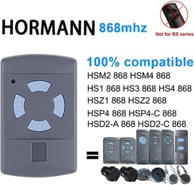 Handsender Fernbedienung Transmitter Für 868,3MHZ HORMANN HSM2 HSM4 HS1 HS2 HS4
