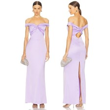 Katie May Liu Gown Off the Shoulder Party Formal Elegant Wedding Amethyst S