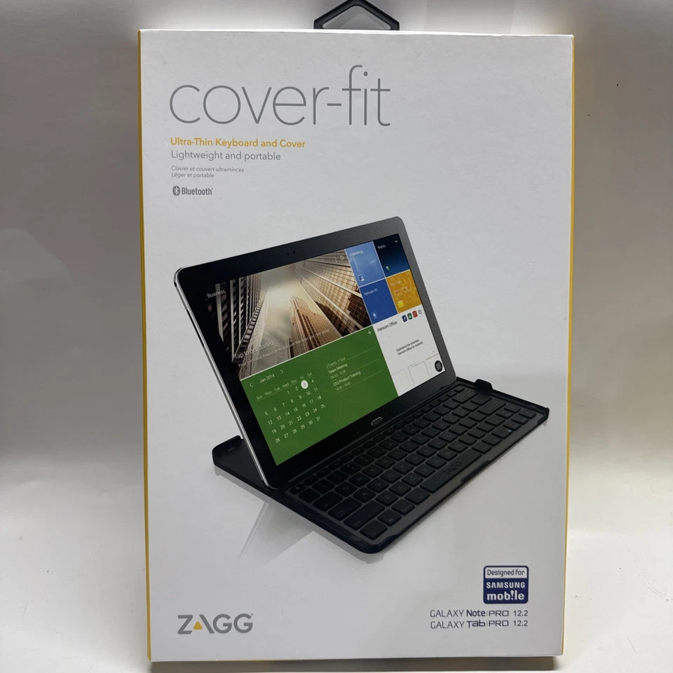 NEW ZAGG Cover Fit Bluetooth Keyboard for Samsung Galaxy Note Pro/Tab Pro 12.2 - Image 2 of 4