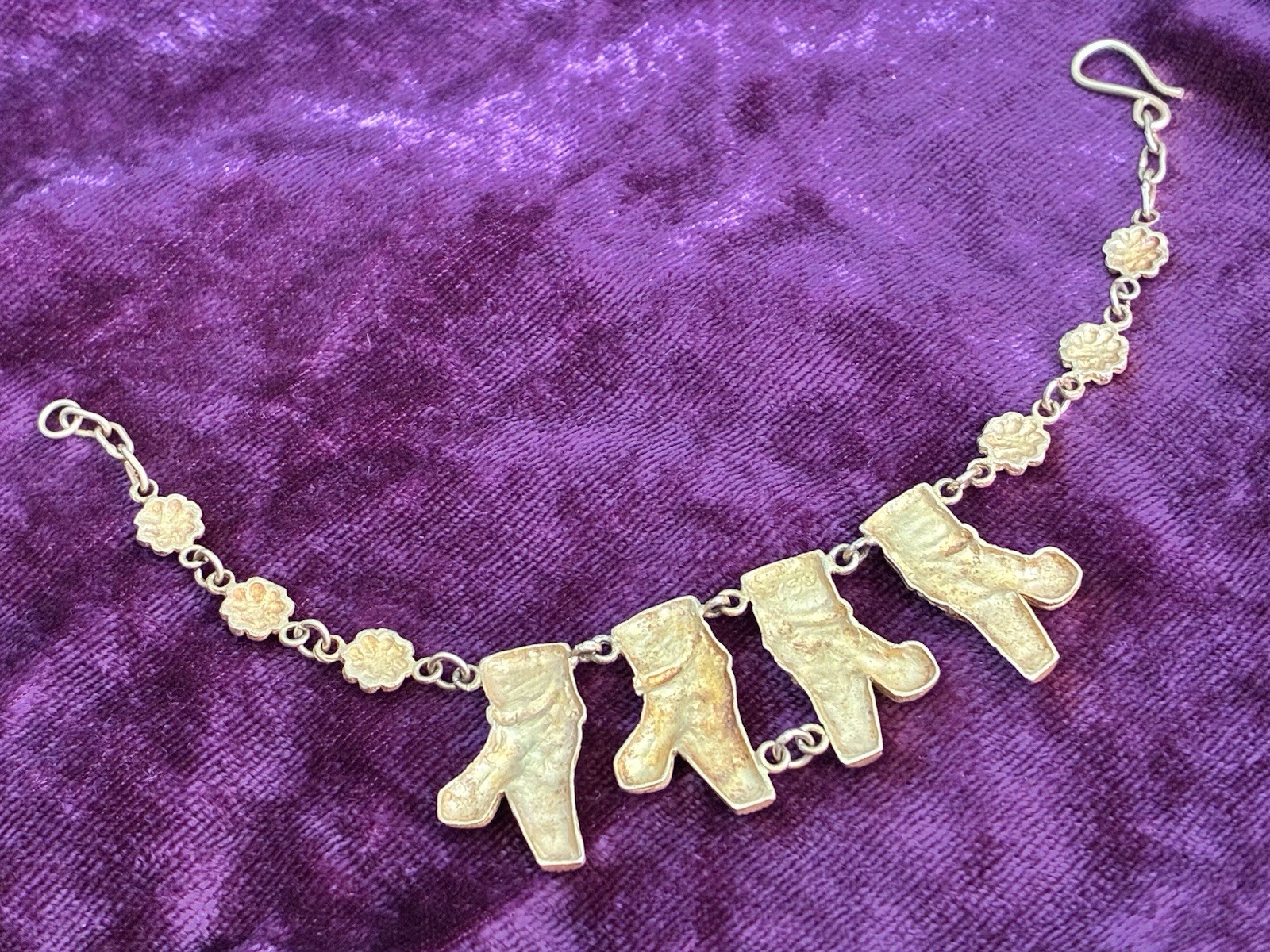 18K Solid Gold Authentic Ancient King Bracelet 7.… - image 20