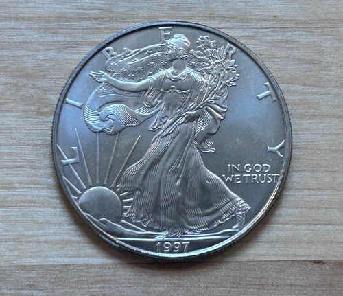 1997 Uncirculated American Silver Eagle 1 Oz .999 Fine Silver