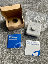 British Gas WS4 3-Wire 230V Line Voltage Dial Thermostat Wall-Mount White