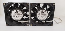 DELTA ELECTRONICS PFB0948UHE DC AXIAL FAN, 48VDC 0.80A, 92x92x38mm (LOT OF 2)