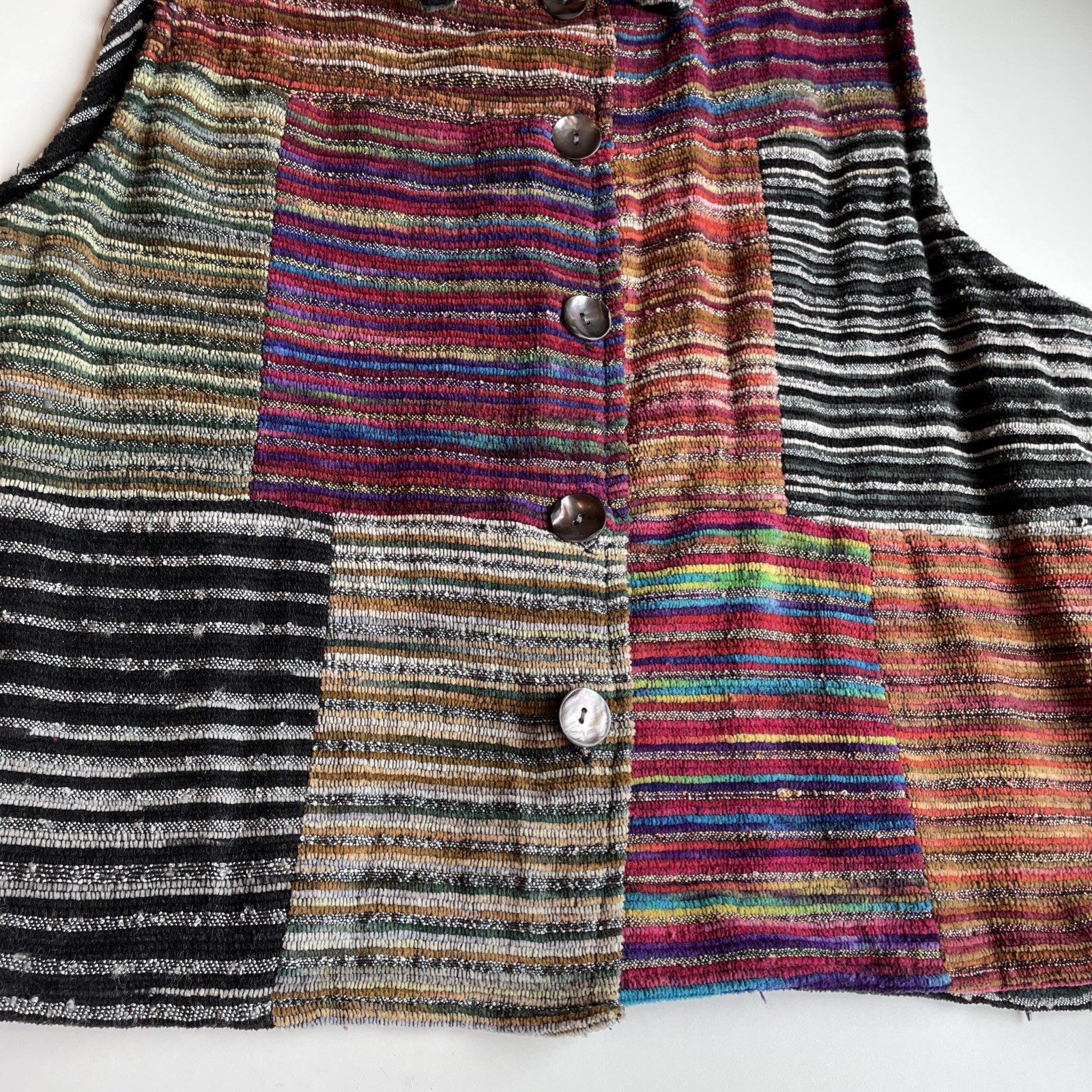 Vintage TANTRUMS Chenille Patchwork Vest Women's … - image 3