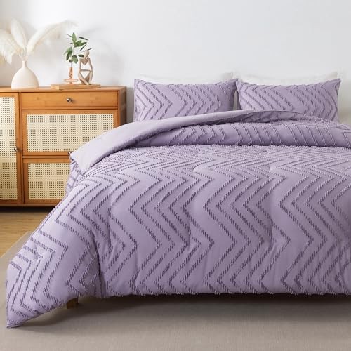 Purple Comforter Set King Size, Boho Girls Women King (104*90 in) 21 - Purple - Picture 5 of 8