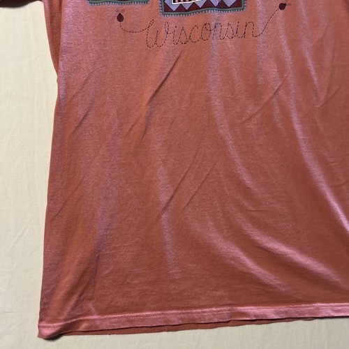Vintage Wisconsin T Shirt Tourist Granny Core Granola Girl Size M Floral - Picture 6 of 15