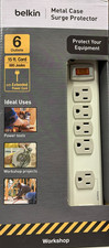 Belkin - F9D600-15-DP - 6-Outlet Metal Surge Protector 885 J with 15' Cord