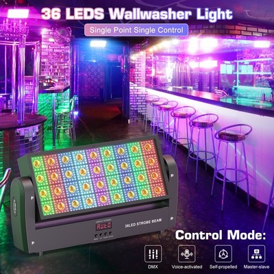 200W LED Strobe Wall Wash Light Stage Effect Beam Lights RGB DMX Party DJ Lights
