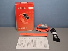 Fitbit Charge 6 Fitness Tracker Heart Rate Detector Coral Band - New in Open Box