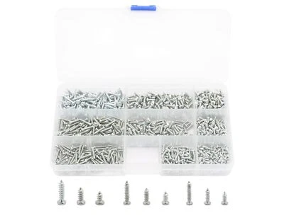 LBY 900pcs M2.3 M2.6 M3 Pan Head Self-Tapping Sheetmetal Screw Assortment Kit, Ca...