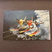 TOURIST ATTRACTION POSTCARD pre1980 chrome Aqua Ballerinas FL Cypress Gardens