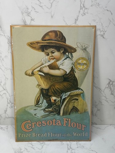 Vintage Ceresota Brand Flour Metal Sign Bread Grocery Advertising - Picture 2 of 8