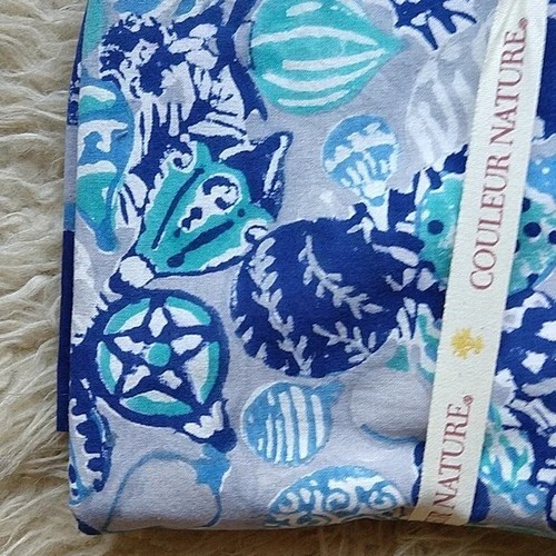 Couleur Nature Holiday Christmas Square Tablecloth Decor Blue Gray Coastal Vibes - Picture 3 of 5