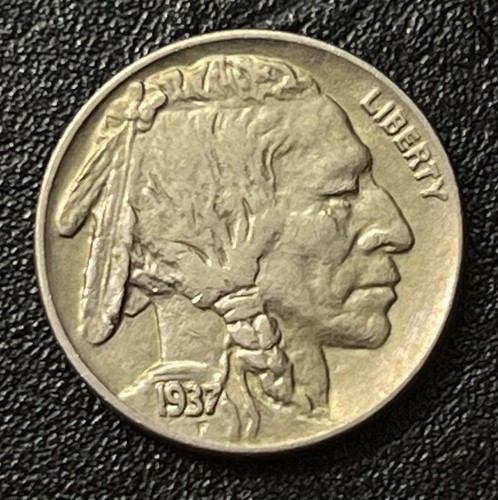 1937 Philadelphia Mint Buffalo Nickel XF-aUNC - Bild 1 von 8