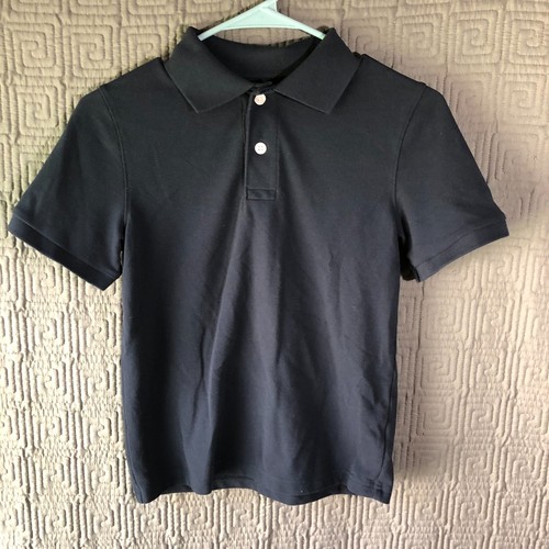 Cat And Jack Polo Uniform Shirt Boys Size Medium (8) Navy Blue Short Sleeve