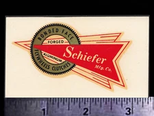SCHIEFER Flywheels Clutches - Original Vintage 1960's Racing Water Slide Decal L