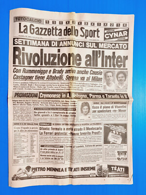 Gazzetta dello Sport 4 June 1984 Cremonese Promoted to Serie A - Inter Causio | UK